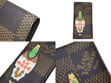 画像をギャラリービューアに読み込む, LOUIS VUITTON × NIGO ルイヴィトン ニゴ ダミエ ジャイアント ポルトフォイユ ブラザ 長財布 N60393 ブラウン 美品 中古 4b006280