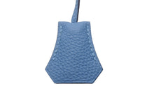 画像をギャラリービューアに読み込む, 極美品 HERMES エルメス クロシェット カデナ キー セット トゴ アズール シルバー金具 中古 4b006289