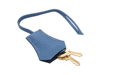 画像をギャラリービューアに読み込む, 極美品 HERMES エルメス クロシェット カデナ キー セット トゴ アズール シルバー金具 中古 4b006289