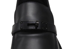 画像をギャラリービューアに読み込む, 新品同様 HERMES エルメス モカシン イコン ケリー金具 シューズ ローファー WS241934ZA 2310 ヴォーグラッセ ブラック 中古 4b006290