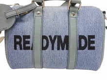 Load image into Gallery viewer, 極美品 READY MADE レディメイド OVER NIGHT PM オーバーナイトPM ハンドバッグ ショルダーバッグ デニム ブルー 刺繍 中古 4b006291