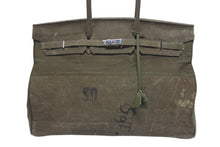 Load image into Gallery viewer, READYMADE レディメイド TRAVEL BAG LARGE トラベルバッグ ラージ ハンドバッグ サイズL バーキン50型 再構築 オリーブ 美品 中古 4b006294