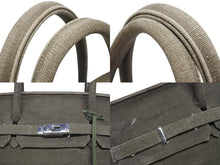 Load image into Gallery viewer, READYMADE レディメイド TRAVEL BAG LARGE トラベルバッグ ラージ ハンドバッグ サイズL バーキン50型 再構築 オリーブ 美品 中古 4b006294