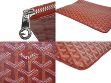 Load image into Gallery viewer, 極美品 GOYARD ゴヤール セナGM クラッチバッグ レッド ゴヤールディンキャンバス シルバー金具 SENAT2GMLTY07CL07P 中古 4b006296