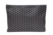 画像をギャラリービューアに読み込む, GOYARD ゴヤール セナGM クラッチバッグ ネイビー ゴヤールディンキャンバス シルバー金具 SENAT2GMLTY07CL07P 美品 中古 4b006297