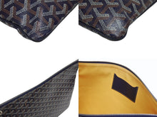 画像をギャラリービューアに読み込む, GOYARD ゴヤール セナGM クラッチバッグ ネイビー ゴヤールディンキャンバス シルバー金具 SENAT2GMLTY07CL07P 美品 中古 4b006297