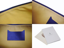 画像をギャラリービューアに読み込む, GOYARD ゴヤール セナGM クラッチバッグ ネイビー ゴヤールディンキャンバス シルバー金具 SENAT2GMLTY07CL07P 美品 中古 4b006297