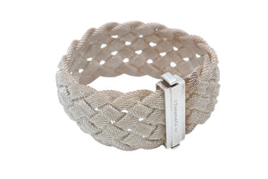 TIFFANY&Co. ティファニー ブレスレット サマセット メッシュ シルバー925 重量約46.1g シルバー 美品 中古 4b006299