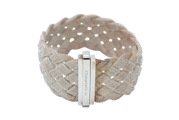 TIFFANY&Co. ティファニー ブレスレット サマセット メッシュ シルバー925 重量約46.1g シルバー 美品 中古 4b006299