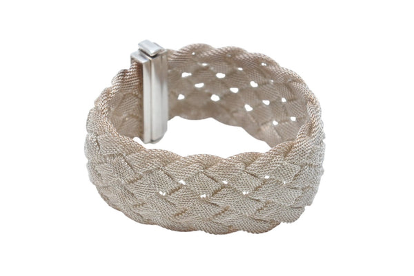 TIFFANY&Co. ティファニー ブレスレット サマセット メッシュ シルバー925 重量約46.1g シルバー 美品 中古 4b006299