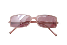 画像をギャラリービューアに読み込む, CHANEL シャネル ココマーク ラインストーン スクウェア サングラス ピンク プラスティク 美品 中古 4b006302