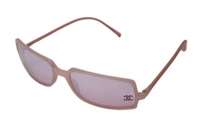 画像をギャラリービューアに読み込む, CHANEL シャネル ココマーク ラインストーン スクウェア サングラス ピンク プラスティク 美品 中古 4b006302