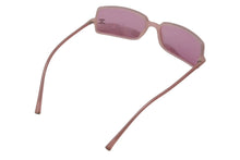 画像をギャラリービューアに読み込む, CHANEL シャネル ココマーク ラインストーン スクウェア サングラス ピンク プラスティク 美品 中古 4b006302