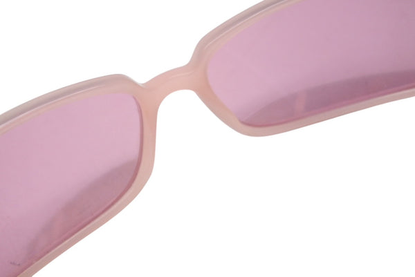 CHANEL シャネル ココマーク ラインストーン スクウェア サングラス ピンク プラスティク 美品 中古 4b006302