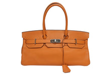 画像をギャラリービューアに読み込む, ゴルチェ期 HERMES エルメス ショルダーバーキン オレンジ トリヨンクレマンス ◻︎I刻 シルバー金具 美品 中古 4b006308