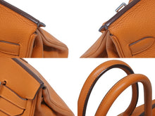 画像をギャラリービューアに読み込む, ゴルチェ期 HERMES エルメス ショルダーバーキン オレンジ トリヨンクレマンス ◻︎I刻 シルバー金具 美品 中古 4b006308