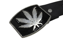 Load image into Gallery viewer, Lucien Pellat-Finet ルシアンペラフィネ ベルト 大麻柄 レザー ブラック サイズ34 85cm シルバー金具 美品 中古 4b006312