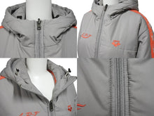 画像をギャラリービューアに読み込む, Lucien Pellat-Finet ルシアンペラフィネ ダウンジャケット LPFロゴ刺繍 グレー オレンジ 美品 中古 4b006315