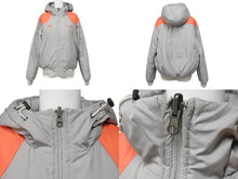 画像をギャラリービューアに読み込む, Lucien Pellat-Finet ルシアンペラフィネ ダウンジャケット LPFロゴ刺繍 グレー オレンジ 美品 中古 4b006315