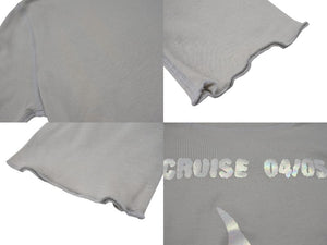 VINTAGE ヴィンテージ ロングスリーブTシャツ 長袖Tシャツ バックプリント 大麻柄 マリファナ コットン グレー サイズS 美品 中古 4b006317