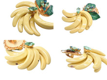 画像をギャラリービューアに読み込む, DOLCE&amp;GABBANA ドルチェアンドガッバーナ イヤリング 重量約66.8g バナナ ブラス ラタン ラインストーン 美品 中古 4b006324