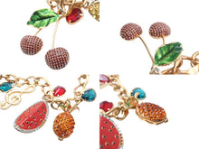 Load image into Gallery viewer, 極美品 DOLCE&amp;GABBANA ドルチェアンドガッバーナ ネックレス WPJ1S2W00011 重量約211.3g フルーツ ブラス ラインストーン 中古 4b006325