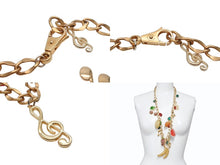 Load image into Gallery viewer, 極美品 DOLCE&amp;GABBANA ドルチェアンドガッバーナ ネックレス WPJ1S2W00011 重量約211.3g フルーツ ブラス ラインストーン 中古 4b006325