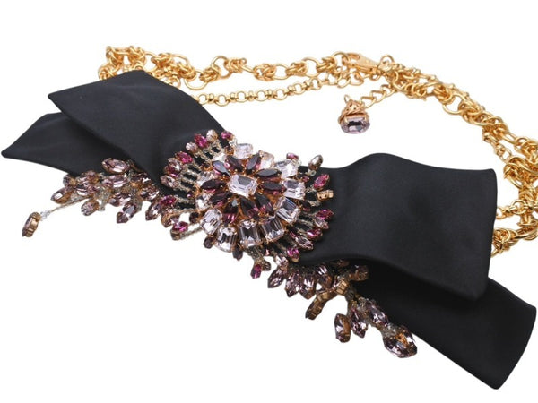 DOLCE&GABBANA ドルチェアンドガッバーナ クリスタル メッキ ベルト ゴールド パープル ピンク 美品 中古 4b006326
