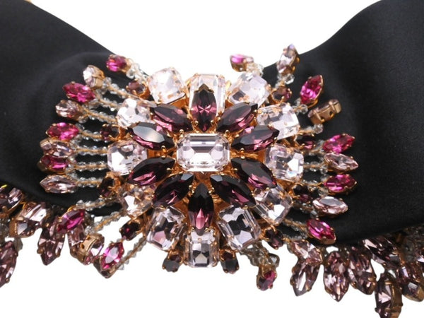 DOLCE&GABBANA ドルチェアンドガッバーナ クリスタル メッキ ベルト ゴールド パープル ピンク 美品 中古 4b006326