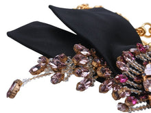 画像をギャラリービューアに読み込む, DOLCE&amp;GABBANA ドルチェアンドガッバーナ クリスタル メッキ ベルト ゴールド パープル ピンク 美品 中古 4b006326