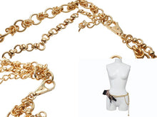 画像をギャラリービューアに読み込む, DOLCE&amp;GABBANA ドルチェアンドガッバーナ クリスタル メッキ ベルト ゴールド パープル ピンク 美品 中古 4b006326