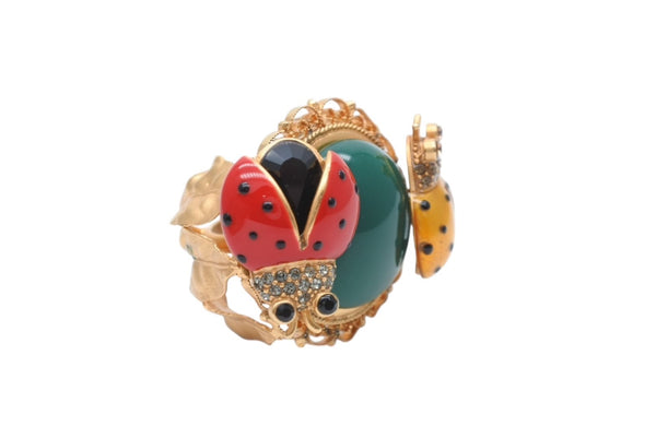 DOLCE&GABBANA ドルチェアンドガッバーナ ブラスリング 指輪 WRI6C1W0001 重量約32.4g 13.5号 てんとう虫 美品 中古 4b006327