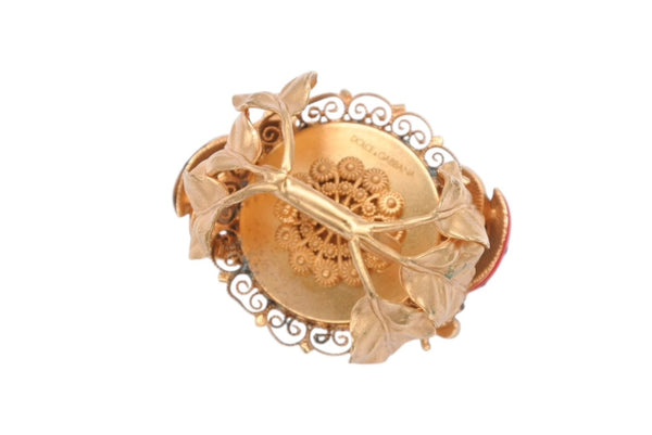 DOLCE&GABBANA ドルチェアンドガッバーナ ブラスリング 指輪 WRI6C1W0001 重量約32.4g 13.5号 てんとう虫 美品 中古 4b006327