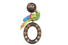 Load image into Gallery viewer, 新品同様 DOLCE&amp;GABBANA ドルチェアンドガッバーナ イヤリング WEM4C5W1111 重量約63.7g インコ ブラス ウッド ラインストーン 中古 4b006328