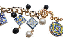 画像をギャラリービューアに読み込む, DOLCE&amp;GABBANA ドルチェアンドガッバーナ ネックレス 重量約177.9g メキシカンタイル調 ブラス テラコッタ 美品 中古 4b006329