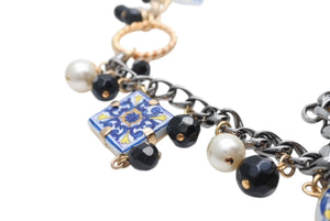 DOLCE&GABBANA ドルチェアンドガッバーナ ネックレス 重量約177.9g メキシカンタイル調 ブラス テラコッタ 美品 中古 4b006329
