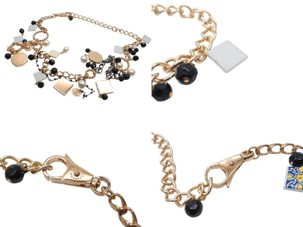 DOLCE&GABBANA ドルチェアンドガッバーナ ネックレス 重量約177.9g メキシカンタイル調 ブラス テラコッタ 美品 中古 4b006329