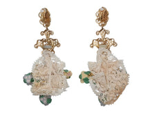 Load image into Gallery viewer, DOLCE&amp;GABBANA ドルチェアンドガッバーナ イヤリング 重量約47.8g レース ブラス ラバー フェイクパール 美品 中古 4b006330