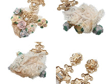 Load image into Gallery viewer, DOLCE&amp;GABBANA ドルチェアンドガッバーナ イヤリング 重量約47.8g レース ブラス ラバー フェイクパール 美品 中古 4b006330