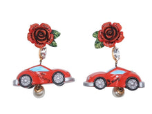 画像をギャラリービューアに読み込む, 極美品 DOLCE&amp;GABBANA ドルチェアンドガッバーナ イヤリング 重量約33.9g フェイクパール ラインストーン 薔薇 車 中古 4b006333