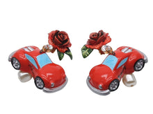 画像をギャラリービューアに読み込む, 極美品 DOLCE&amp;GABBANA ドルチェアンドガッバーナ イヤリング 重量約33.9g フェイクパール ラインストーン 薔薇 車 中古 4b006333