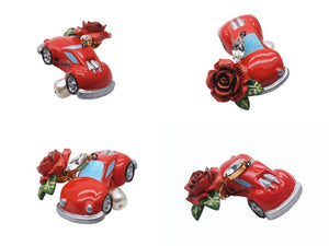 極美品 DOLCE&GABBANA ドルチェアンドガッバーナ イヤリング 重量約33.9g フェイクパール ラインストーン 薔薇 車 中古 4b006333