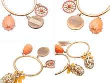Load image into Gallery viewer, DOLCE&amp;GABBANA ドルチェアンドガッバーナ イヤリング フラワーモチーフ オレンジ マルチカラー ゴールド金具 美品 中古 4b006334