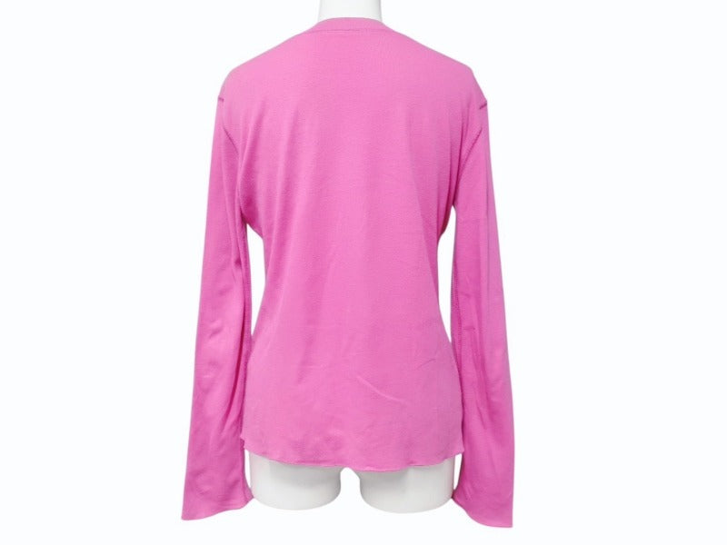 Lucien Pellat-Finet Lucien Pellat-Finet Long Sleeve T-shirt Cut and Sewn Size M Pink Silver Cotton Skull Print Good Condition Used 4b006337