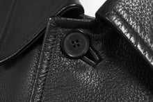 画像をギャラリービューアに読み込む, HERMES エルメス レザーコート ブラック フランス製 牛革レザー レーヨン サイズ52 美品 中古 4b006342