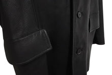 画像をギャラリービューアに読み込む, HERMES エルメス レザーコート ブラック フランス製 牛革レザー レーヨン サイズ52 美品 中古 4b006342