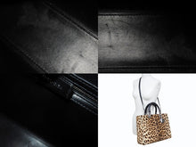 Load image into Gallery viewer, CHRISTIAN DIOR クリスチャンディオール レディディオール ラージ ハラコ レザー レオパード シルバー金具 美品 中古 4b006349