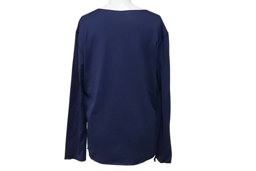 極美品 lucien pellat finet ルシアンペラフィネ 長袖Tシャツ ロングスリーブ コットン ネイビー マルチカラー サイズXXL 中古 4b006350