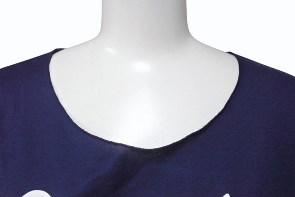 極美品 lucien pellat finet ルシアンペラフィネ 長袖Tシャツ ロングスリーブ コットン ネイビー マルチカラー サイズXXL 中古 4b006350