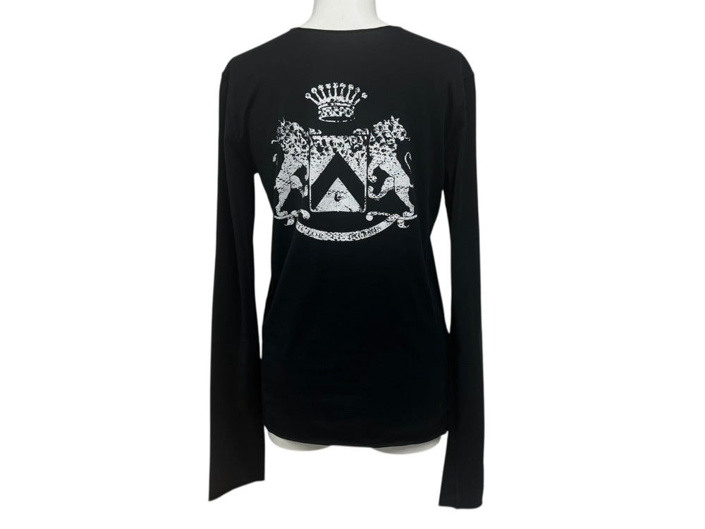 lucien pellat finet ルシアンペラフィネ 長袖Tシャツ ロングスリーブTシャツ ブラック ホワイト サイズS 美品 中古 4b006354